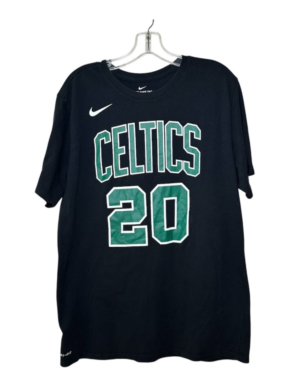 Nike Dri-Fit Celtics Hayward #20 T-Shirt Men's Size XL Black Green Boston Swoosh